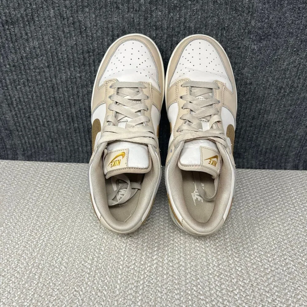 Nike Dunk Low Phantom Metallic Gold White Shoes Sneakers Women’s 7.5 DX5930-001